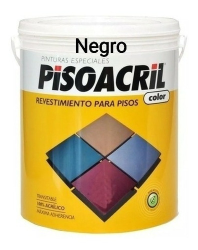 Pisoacril P/ Pisos Plavicon X 20 Lts ( Negro Y Gris ) Esege 