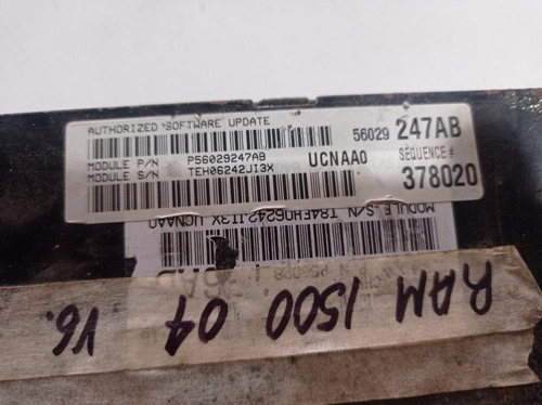 Ecu Ram 1500 2004 5.2 Lts 56029247ab (Usado)