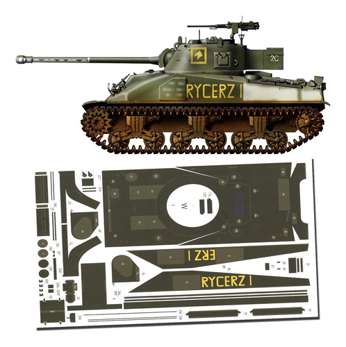 Sherman Ic Firefly Escala 1.25 Papercraft