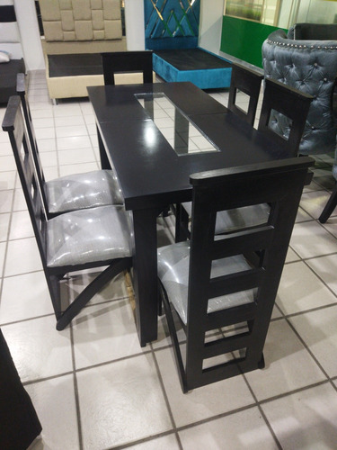 Comedor 6 Ptos Negro/gris