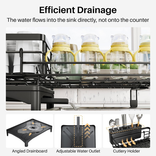 Escurridor De Platos Extensible, Escurridor De Platos Grande