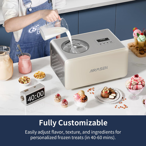 Máquina Para Hacer Helados Airmsen Electric, Autoenfriable,