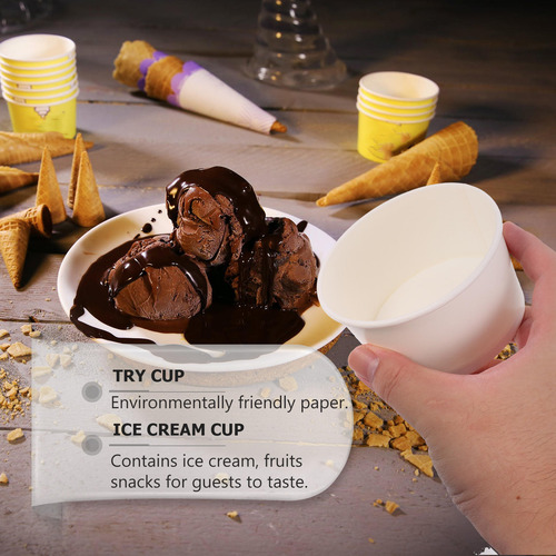 100 Tazas De Mousse, Tarta, Helado, Yogur, 100 Unidades
