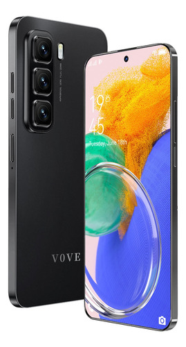 2025 Nuevo Telefonos Celulares Oferta Hot 50 Pro+ Vove Marca 16+512gb 8000 Mah Batería Grande Pantalla Grande Android 14 Con Cargador Auricular Caso D Negro