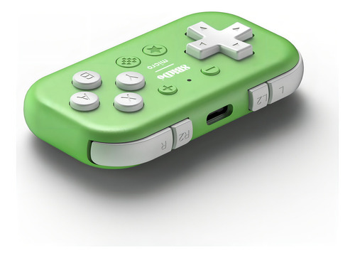 Minicontrolador 8bitdo Micro Bluetooth Gamepad Del Tamaño De Bolsillo Para Switch, Android Y Raspberry Pi, Compatible Con El Modo Teclado (verde)