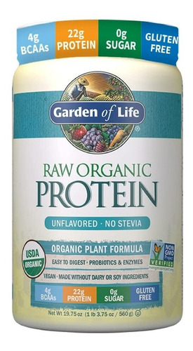 Garden Of Life Organic Proteina Vegana  Sin Ogm 20 Perciones