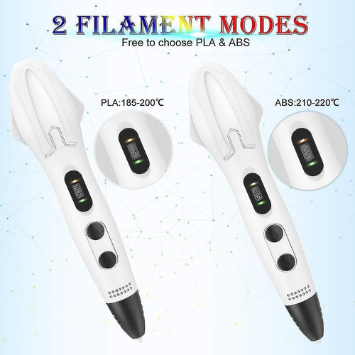 Lápiz Impresora 3d Pla Abs Sm-03 Lcd + 54m De Filamentos W