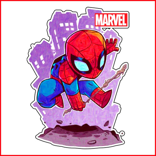 Vinil Sticker Decorativo Spiderman Marvel - 48cm
