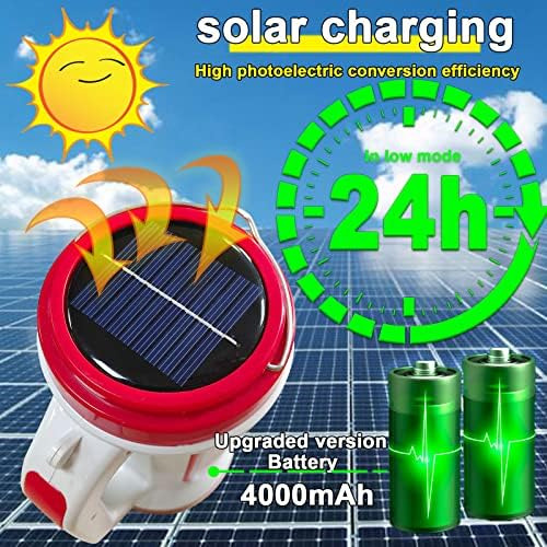 Luces Solares Para Campamento, Linterna Recargable, Batería