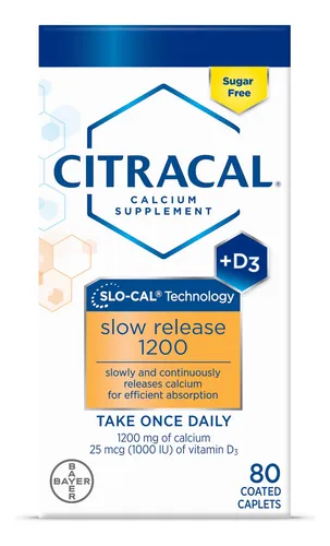 Suplemento Citracal Slow Release 1200 Calcio 1200 Mg + D3 25