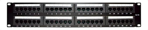 Panel De Parcheo Utp 2u 48 Puertos Barra Organizardor Cable