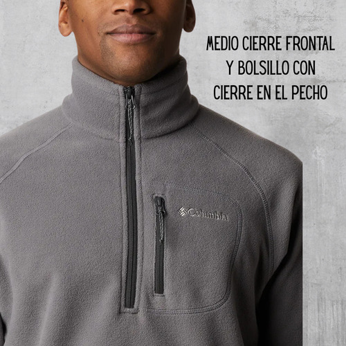 Buzo Columbia Polar Fast Trek 3 Medio Cierre Hombre Térmico
