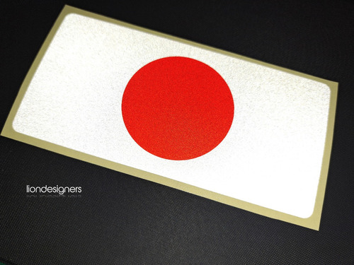 Calcomania Japon Bandera Reflejante