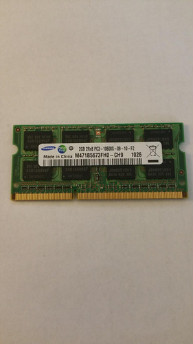 Memoria Ram 2gb Samsung Ddr3 Pc3-10600 204-pin Sodimm