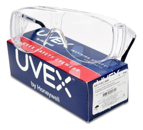 Óculos Uvex S0112c Honeywell Uso Com Óculos De Grau