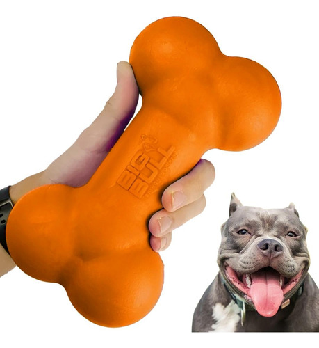 Brinquedo Cachorro Grande Porte Pet Osso Anti Stress Cães G Cor Laranja