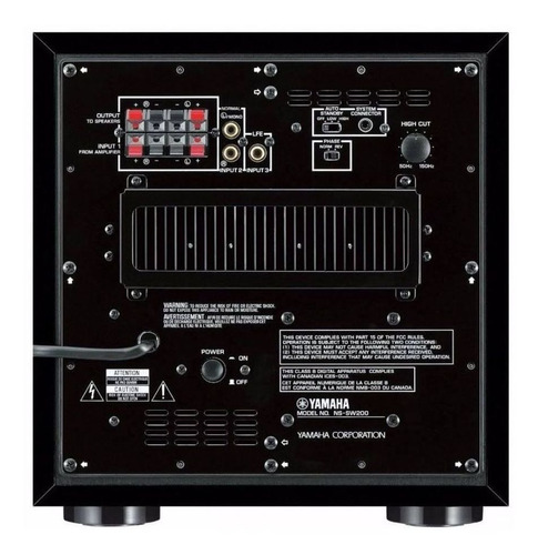 Subwoofer activo Yamaha NS-Sw200 8 Bivolt 130 W