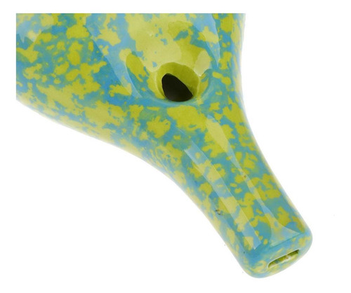 Imagen 3 de 12 de Regalo De Artesanía De Cerámica Ocarina Amarillo