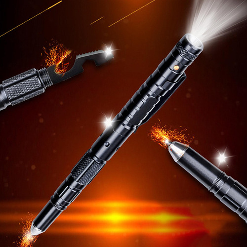 Lapicero Táctico Portátil Para Hombre, Linterna Led