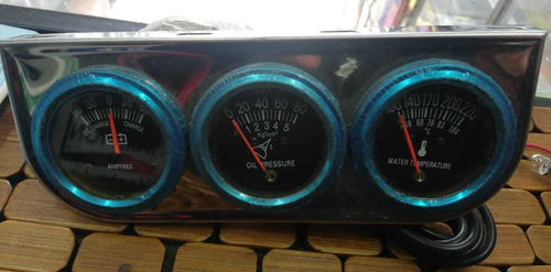 Reloj Medidor Carro Tacometro Triple Universal Temp Oil Volt