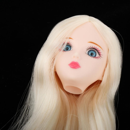 2x1/6 Bjd Maquiagem Rosto Cabeça Esculpir Com Cabelo