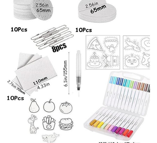 Kit De Pintura Con Textura De Espuma 3d, Dibujo Rectángulo