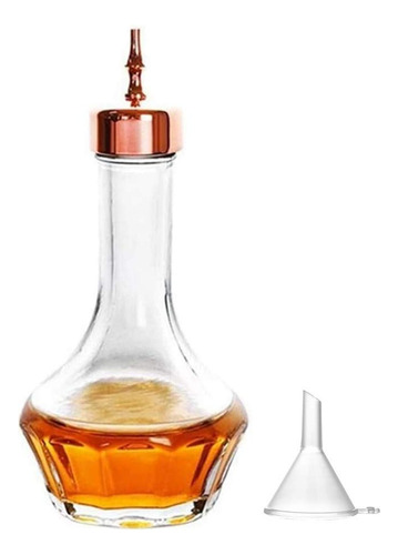 Botella De Vidrio Con Pico Dosificador De Acero Inox. 50 Ml