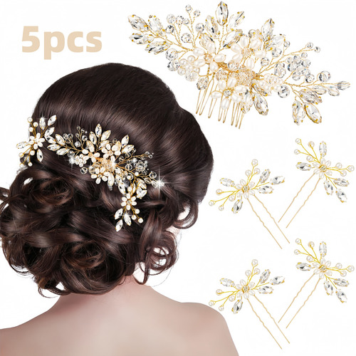 Tocado De Novia Peinetas Para El Cabello Accesorios Novia