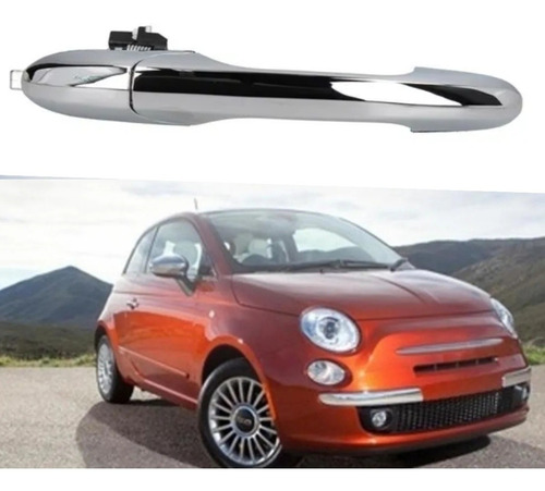Imagen 1 de 6 de Manija De Puerta Exterior Cromado Derecha Fiat 500 08/18