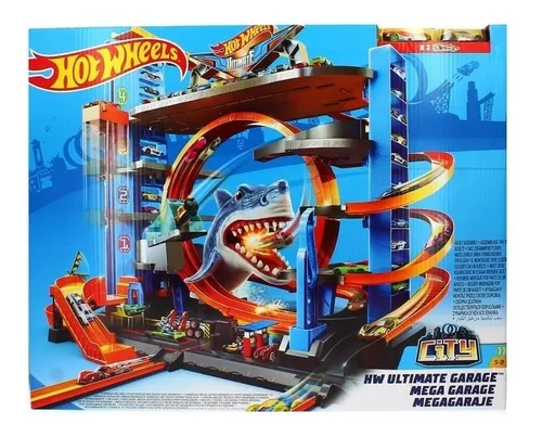 Hot Wheels City Ultimate Garage com Ataque de Tubarão