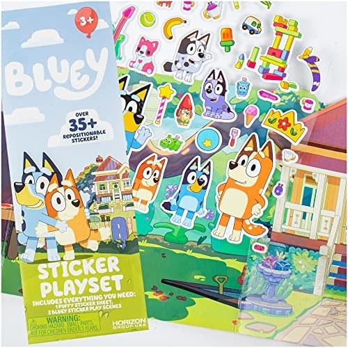 Bluey Sticker Playset Reutilizable Bluey Stickers Para Niños