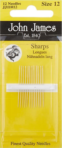 John James Aguja Sharps Tamaño 12 Pc