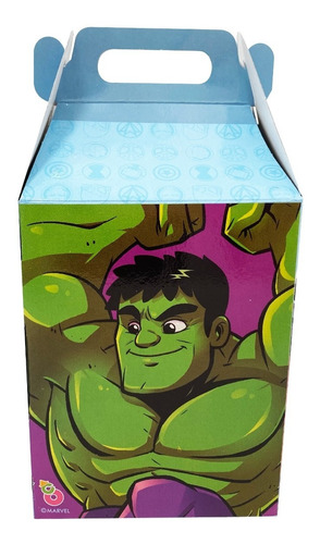 Cajita Feliz Sorpresa X 6 Super Heroes Marvel Hulk Thor Spid