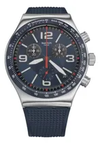 Comprar Reloj Swatch Hombre Azul Blue Grid Yvs454 Malla Silicona Wr