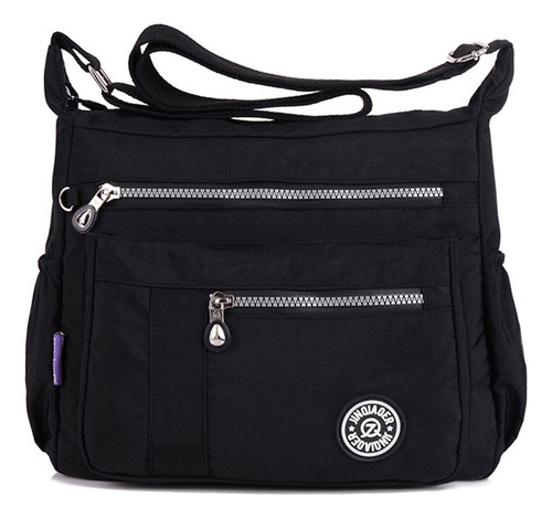 Bolsa Feminina Nylon Transversal Multi Uso Regulável Cor Preta