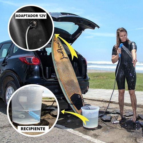 Imagem 8 de 8 de Ducha Portátil Shower Chuveiro Camping Carro 12v Nautika