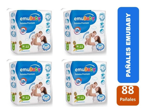 Pañal Emubaby Premium Talla M Pack X 4 Talla (m)