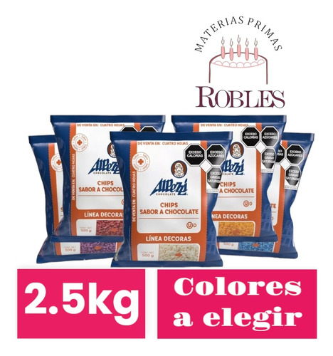 2.5 Kg Chispa De Chocolate Alpezzi Colores A Elegir