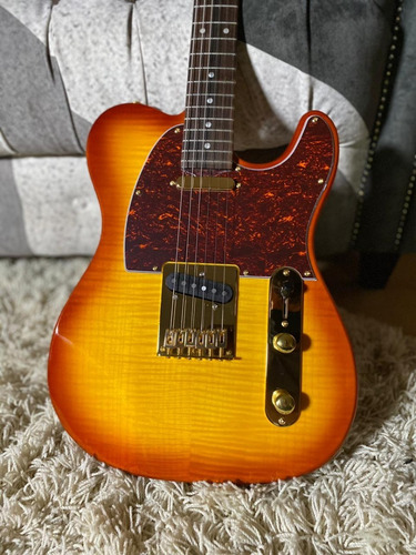 Imagem 6 de 7 de Guitarra Seizi Selection Katana Tele Cherry Sunburst Ltd Ed
