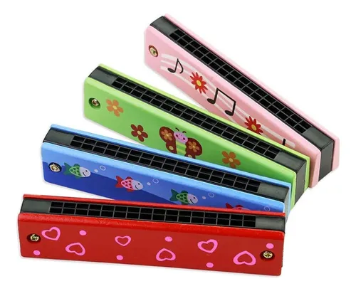 comprar Instrumento De Enseñanza Con Armónica De Madera Para 3 Niños