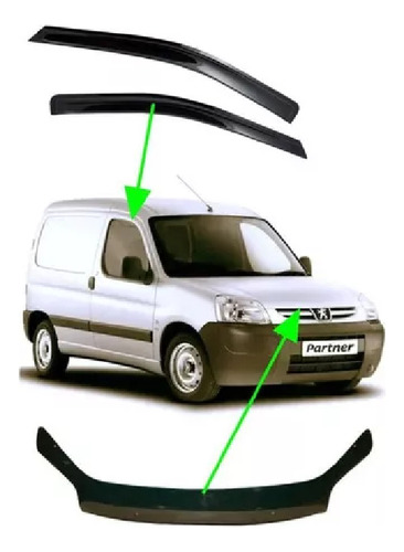 Kit De Deflector Capot Y Puertas Para Berlingo Modelo 2012