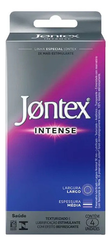 Preservativo Jontex Intense Texturizado 2x + Estimulante 8un