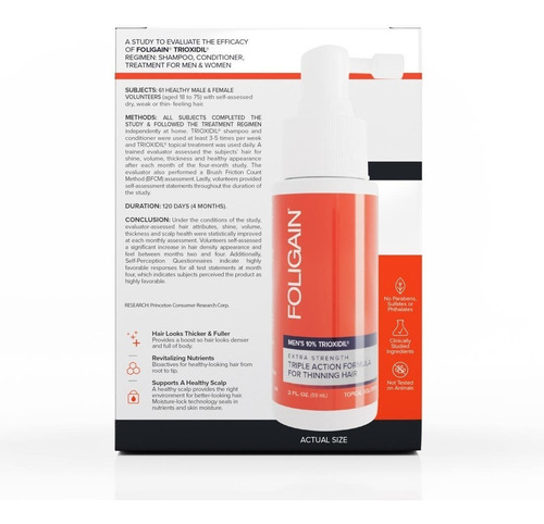 Foligain Trioxidil 10% Para 1 Mes De Tratamiento
