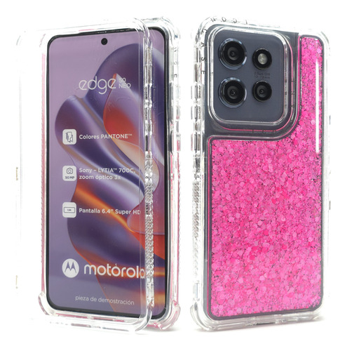 Funda 3 En 1 Para Moto Edge 50 Neo Bumper Case Protector