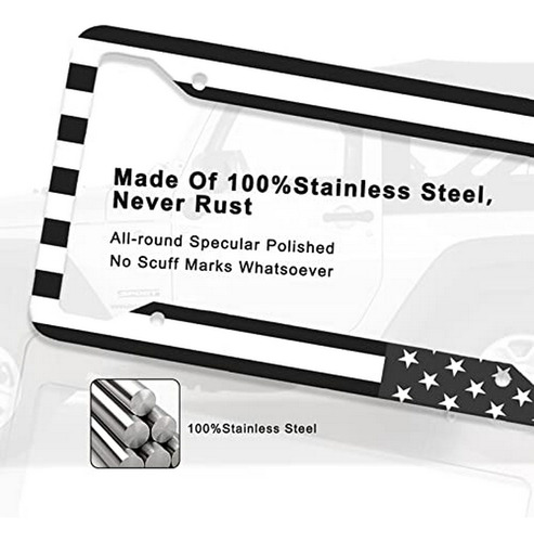 Marco De Placa De Licencia Bandera Americana Miytsya - Perso