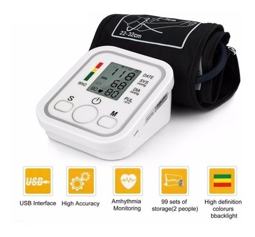 Imagen 1 de 3 de Tensiómetro Digital De Brazo Para Medir Presión Automatico