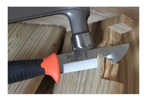 Imagen 3 de 8 de Cuchillo Formon Bahco 2449 Acero Carbono C/ Funda Apto Golpe