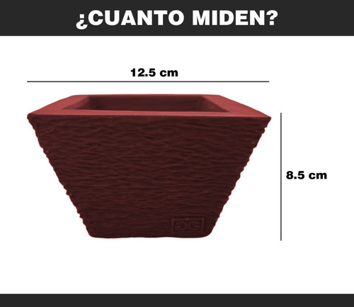 Imagen 5 de 5 de Maceta Minimalista Cubo Mejor Que Fibra De Vidrio .7025
