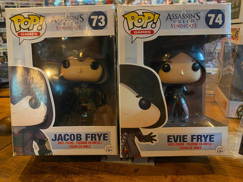 Funko Pop # 73 Jacob Frye # 74 Evie Frye Assassins Creed (Usado)