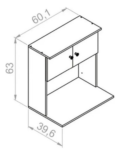 Repisa Flotante Para Microondas Moderna 60cm Blanco